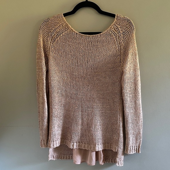 RW&CO. Pink/tan Knit Sweater - Picture 2 of 6